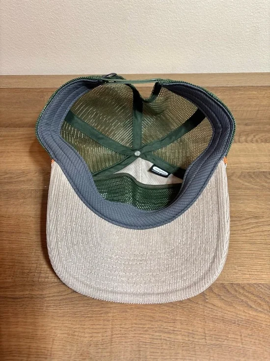 Patagonia Fly Catcher, Fitz Roy Trout Corduroy Snapback Hat Cap in Seabird Grey - Picture 5 of 6